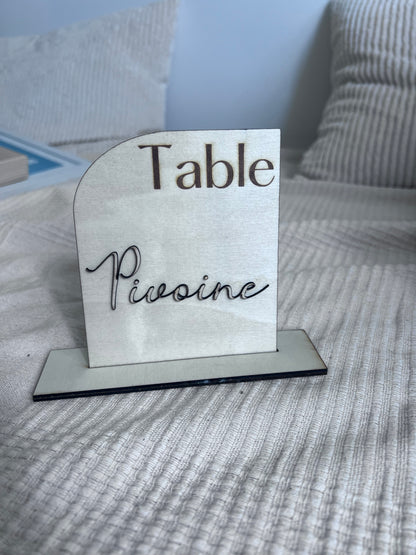 Numéro de table