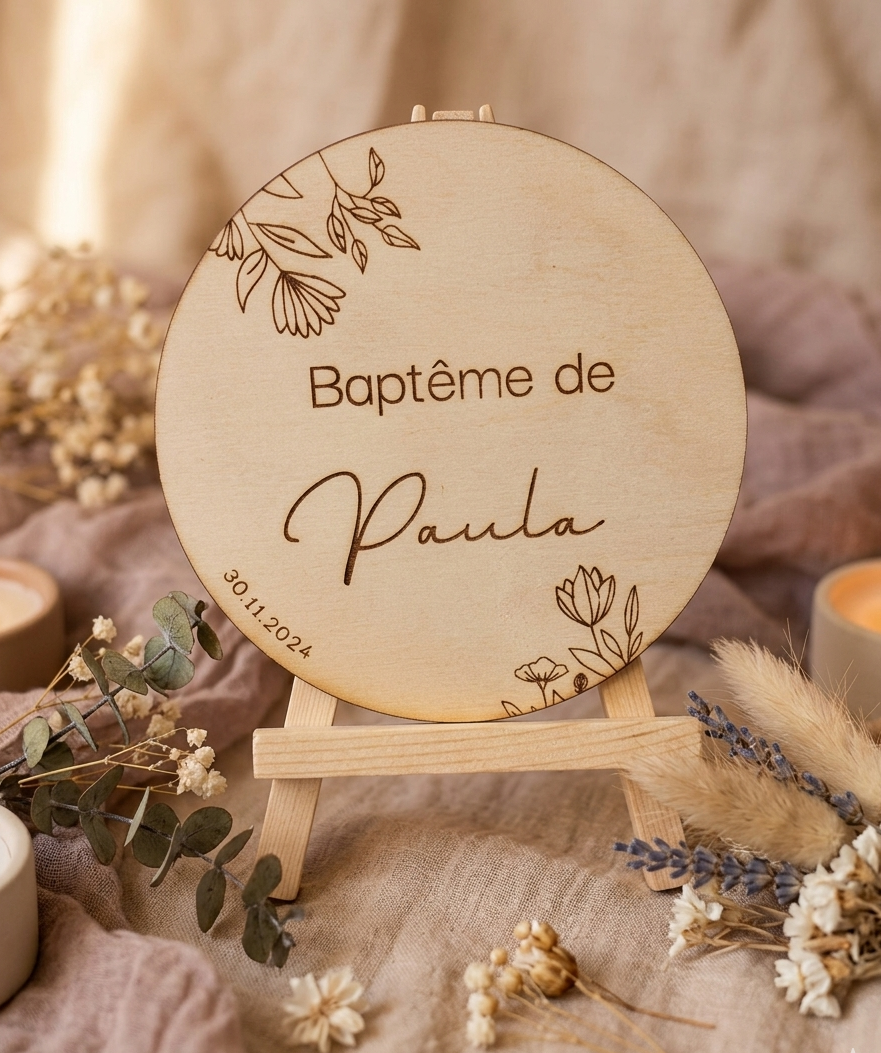 Carte Baptême Paula