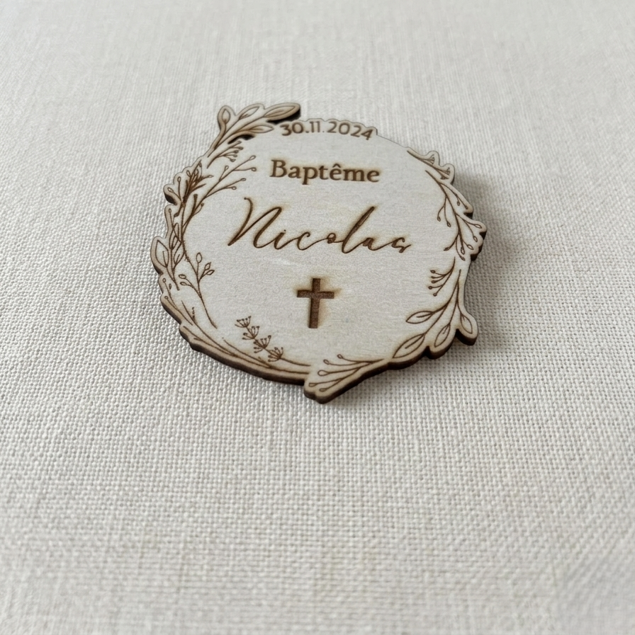 Carte Baptême Nicolas